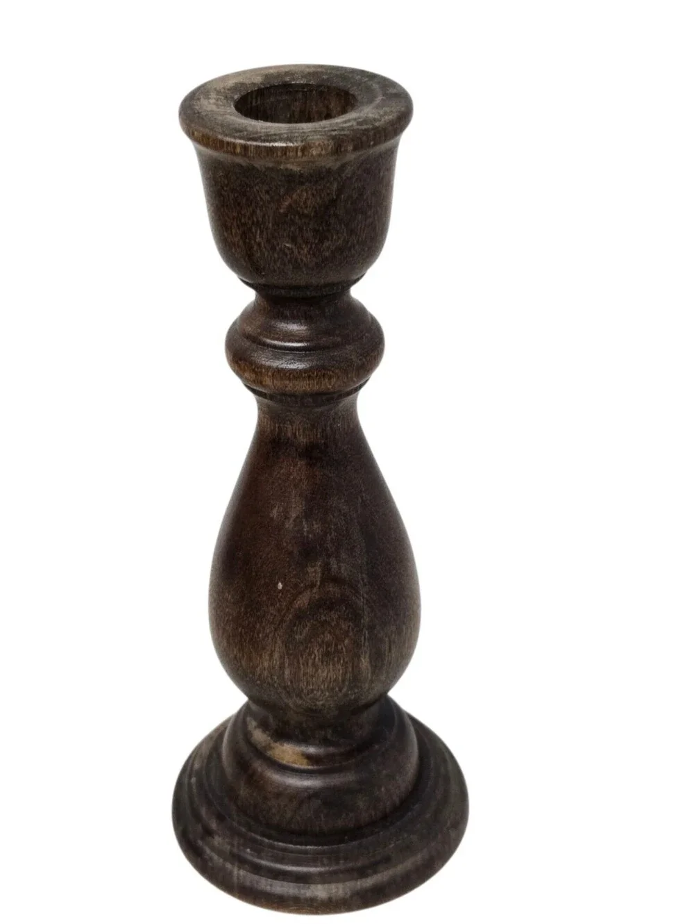 Vintage Wooden Candle Holders Set Of 2 MCM Taper Basketville Putney Vermont